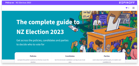 Policy.nz's election guide, one of the few existing resources voters have today